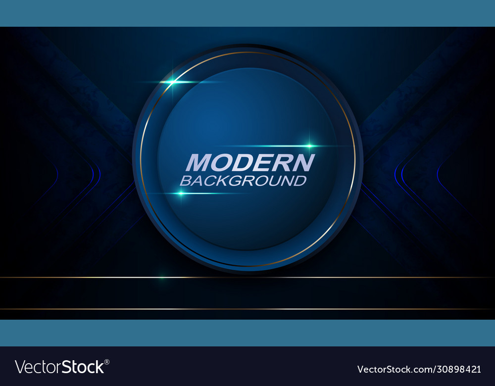 Blue design with a round frame thin edging vector image Blue design with a round frame thin edging