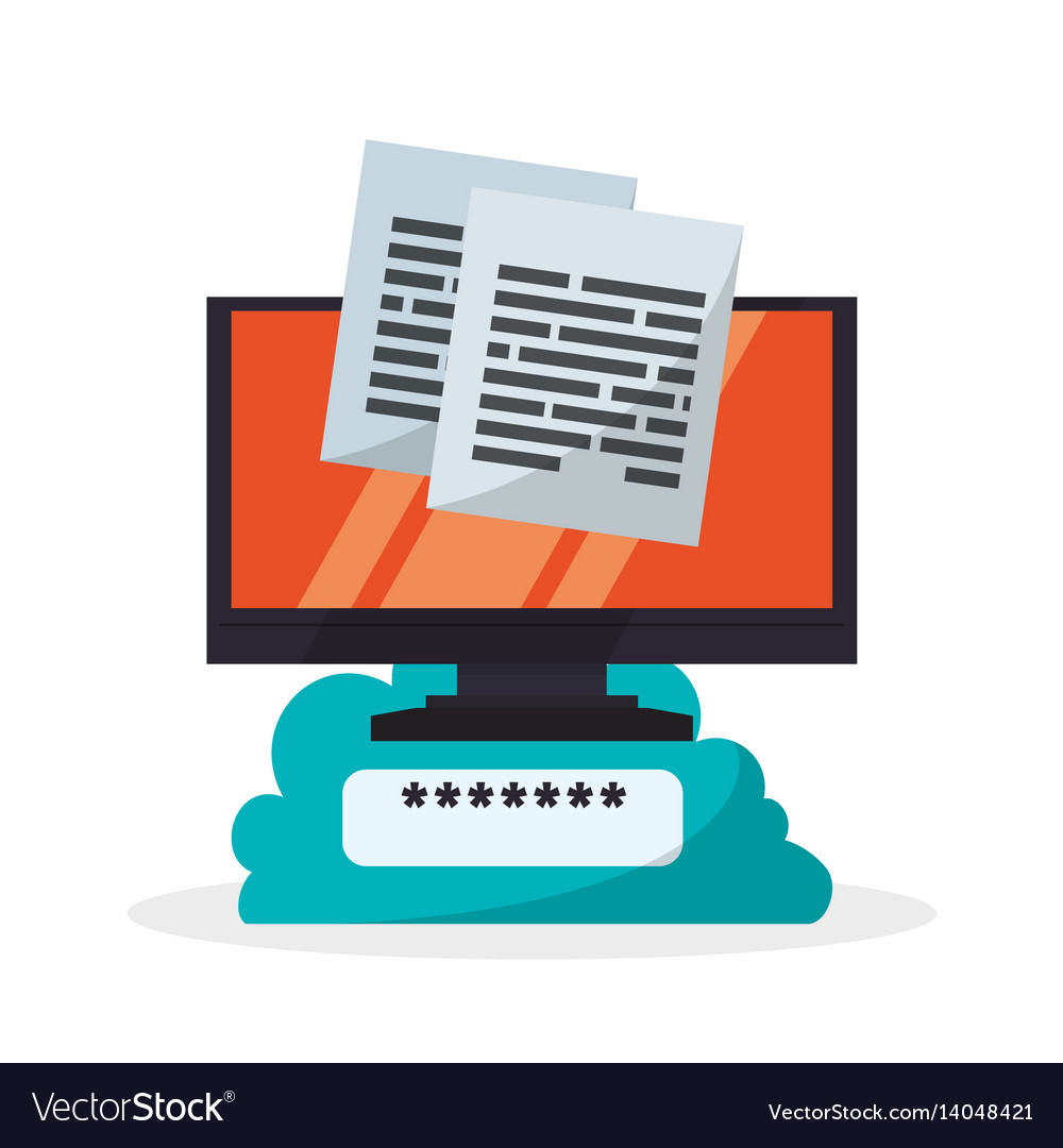 Cloud computing design media icon isolated