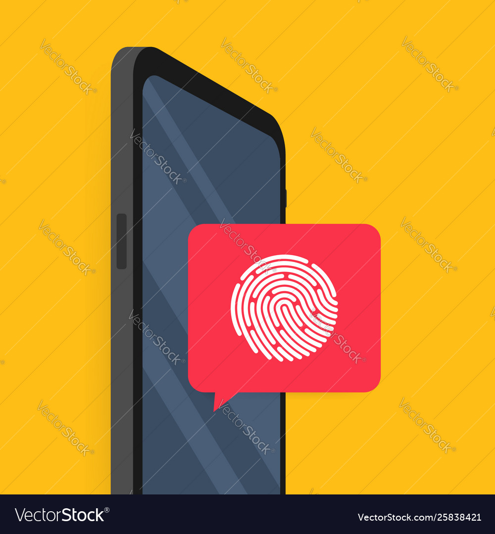 Dialog box on phone with a suggestion to scan Vector Image Dialog box on phone with a suggestion to scan