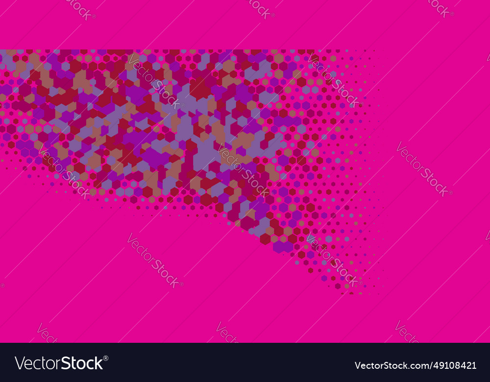 Geometric multi size hexagon with color