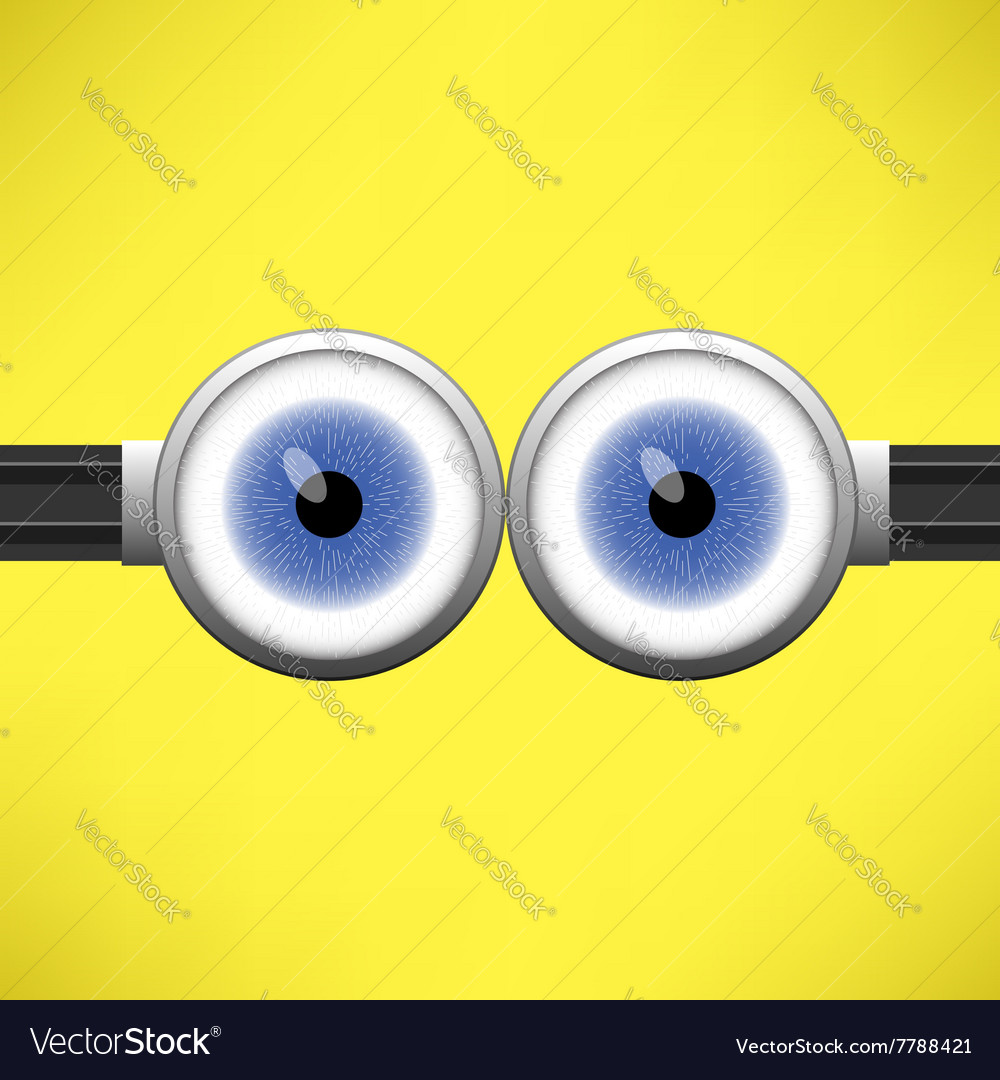 Goggle with two blue eyes Royalty Free Vector Image