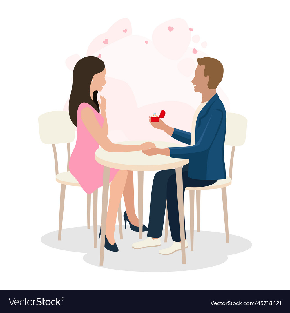 Marriage proposal Royalty Free Vector Image - VectorStock