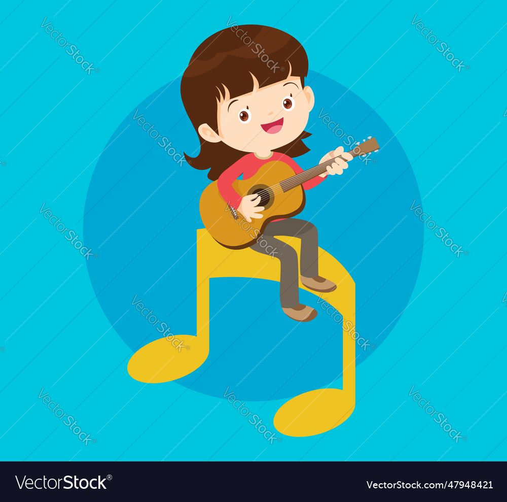 Music kidsplay concept of school vector image Music kidsplay concept of school
