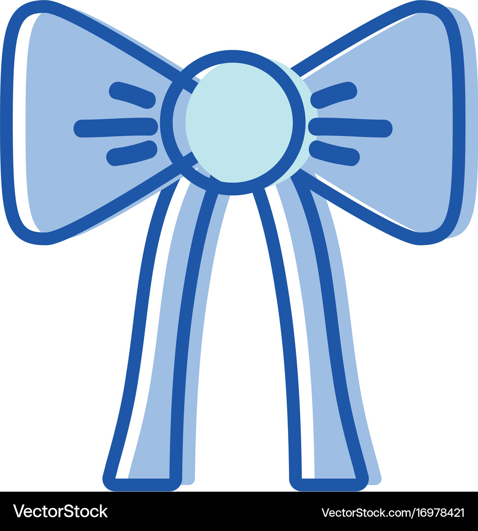Nice ribbon bow decoration design Royalty Free Vector Image