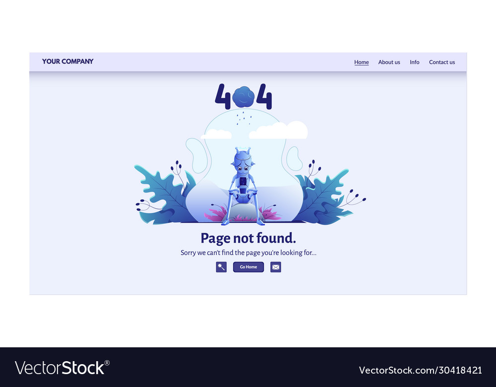 Page not found 404 error message for website