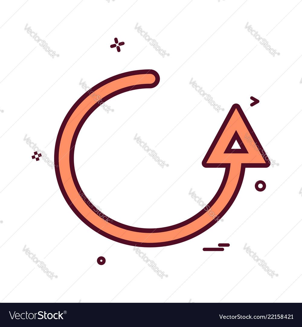 Refresh arrow icon design vector image Refresh arrow icon design