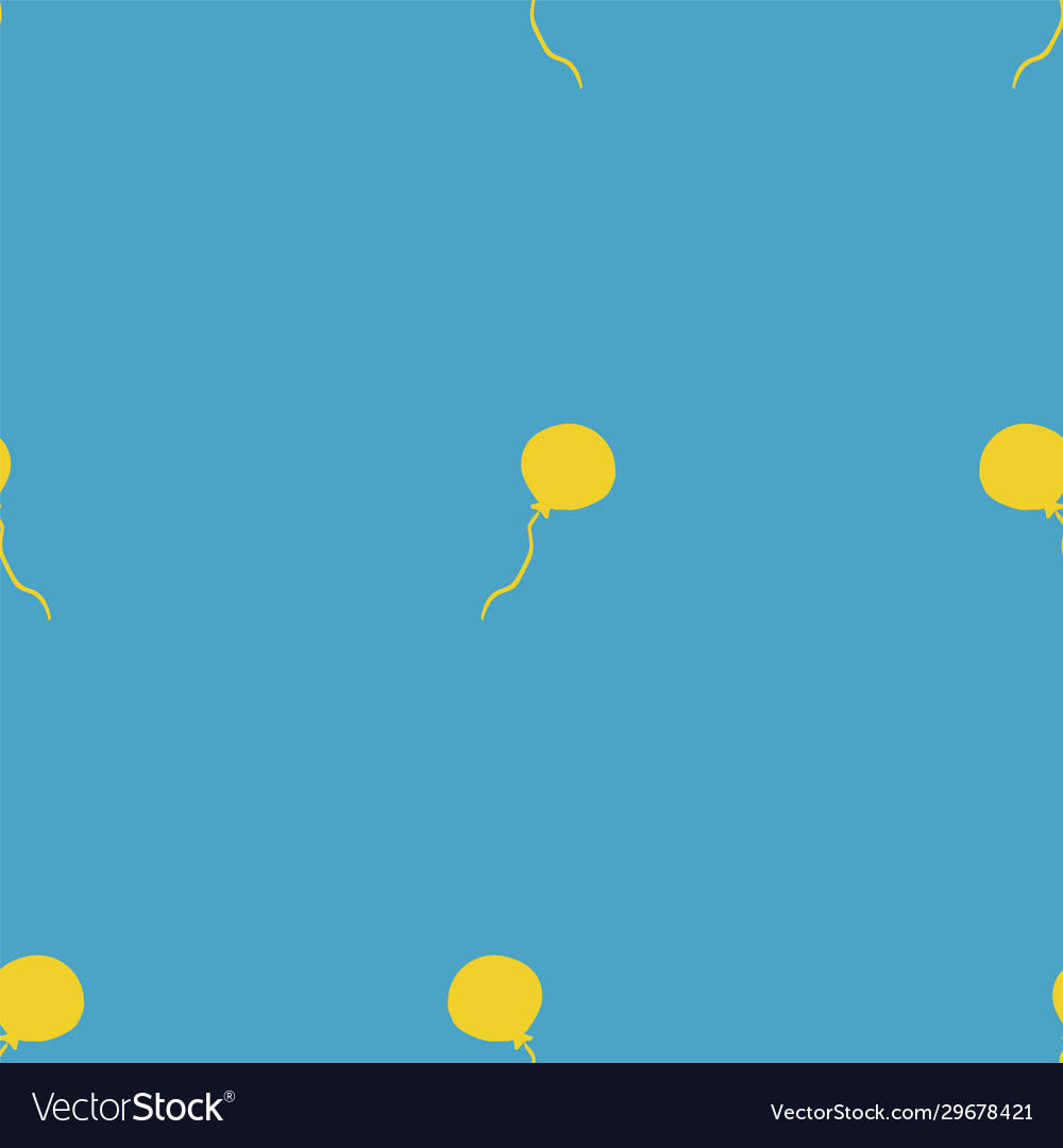 Simple balloon seamless repeat pattern design vector image Simple balloon seamless repeat pattern design