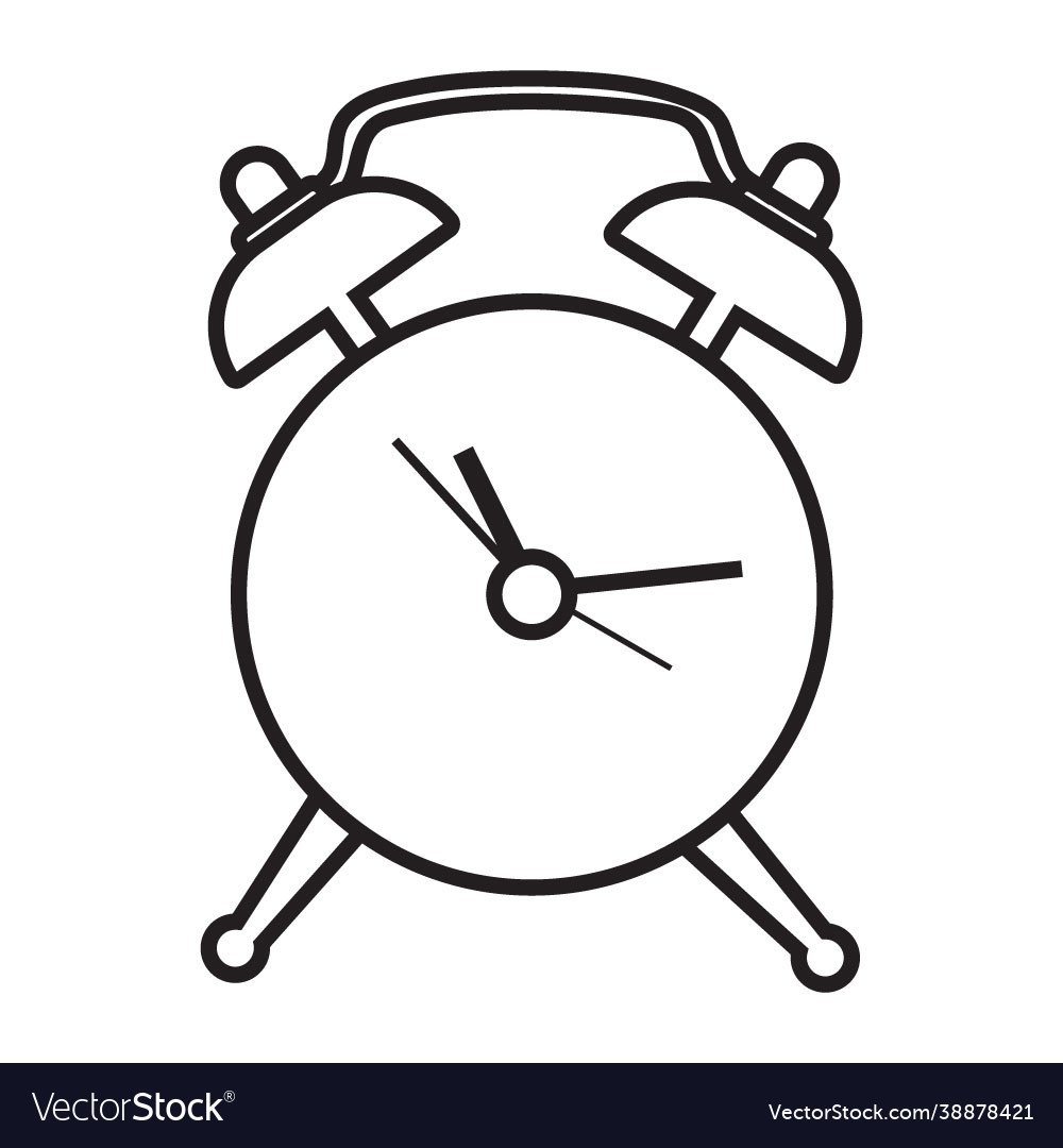 Table clock icon outline