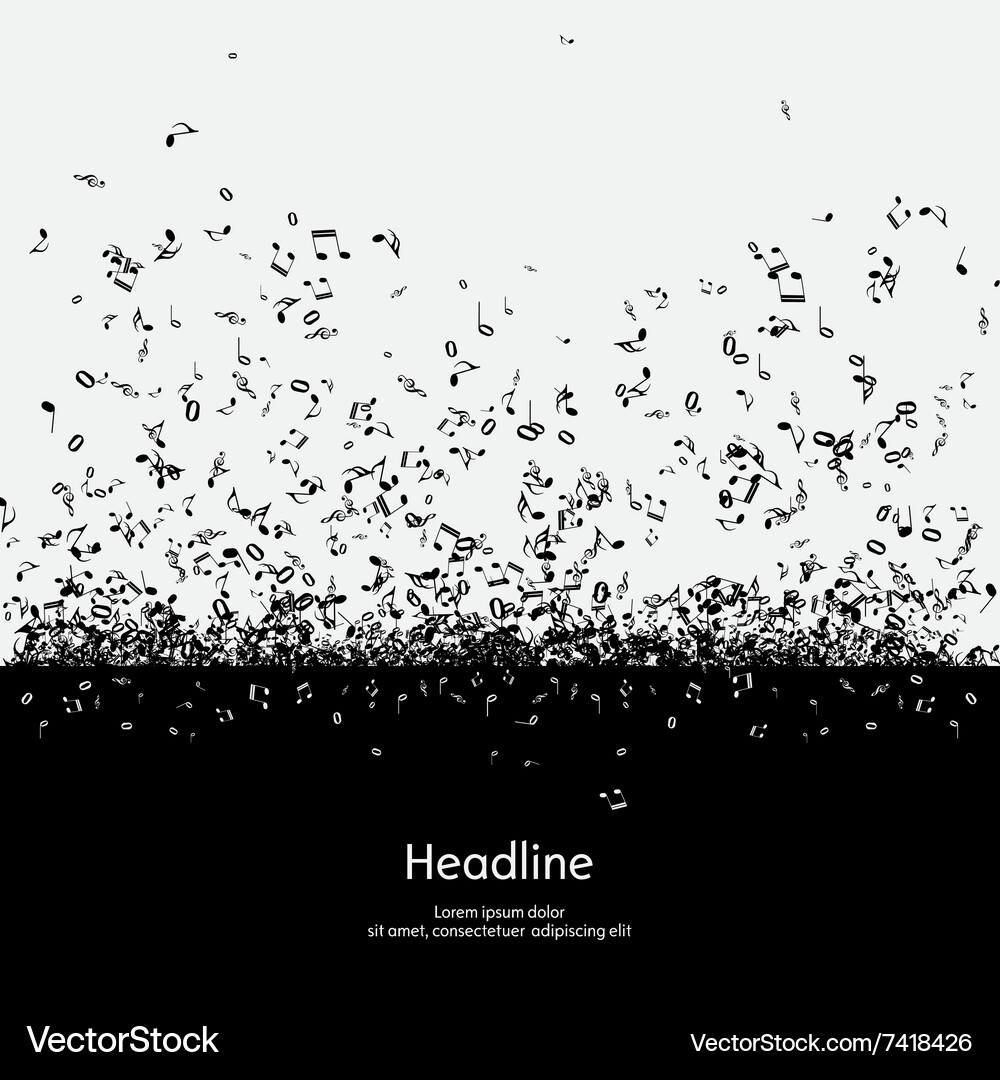 Abstract Musical Notes Background Royalty Free Vector Image