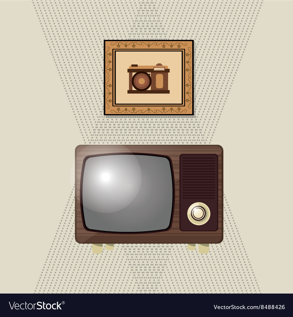 Colorful retro tv design