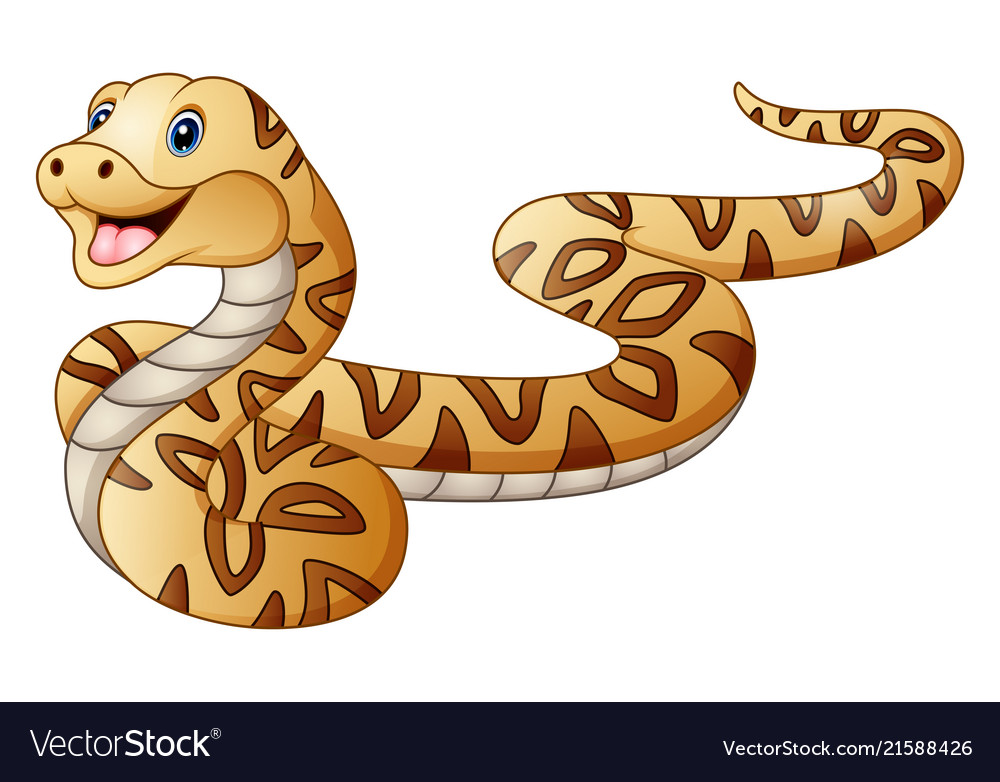 Cute Snake Cartoon Royalty Free Vector Image Vectorstock