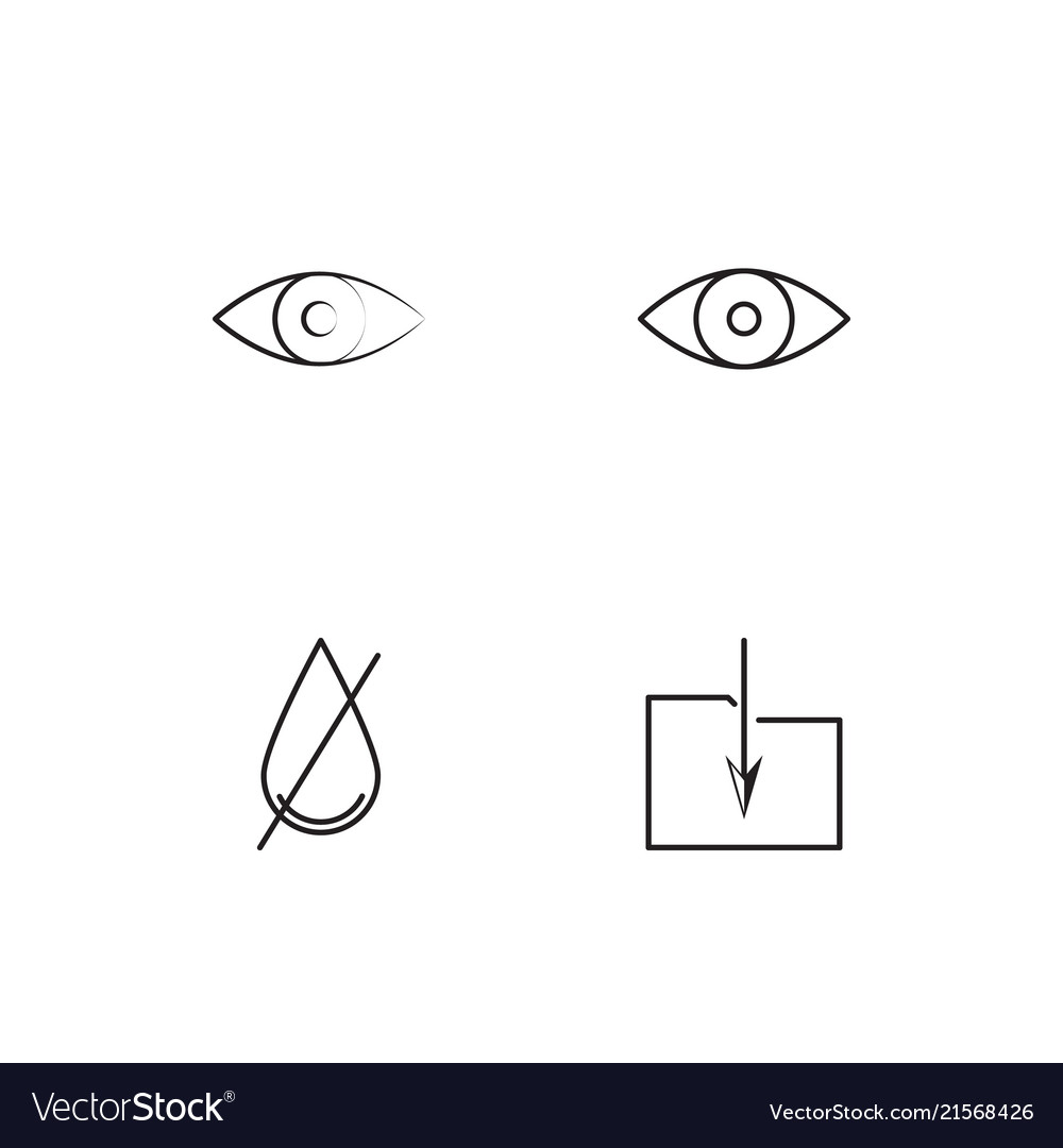 Cyber security linear icons set simple outline