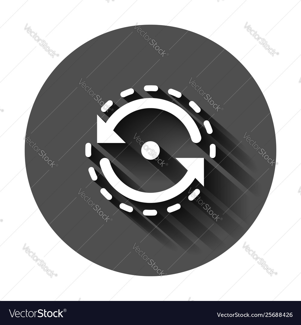 Oval with arrows icon in flat style consistency vector image Oval with arrows icon in flat style consistency