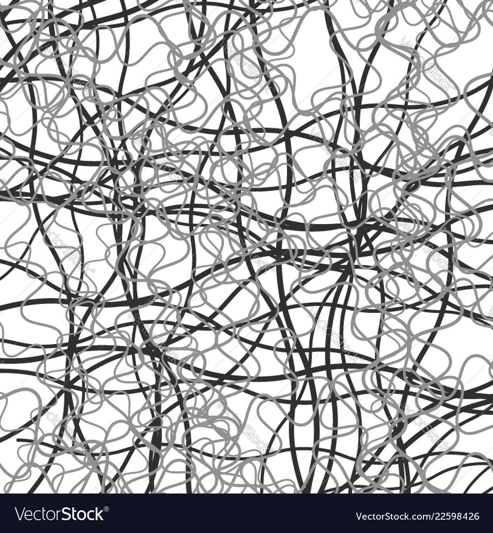Random chaotic lines abstract grayscale texture