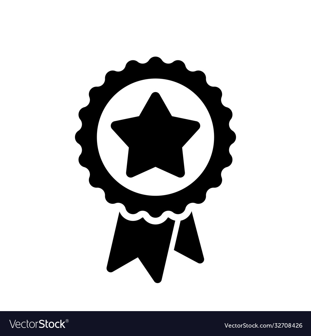 Star award icon medal best flat quality reward Vector Image