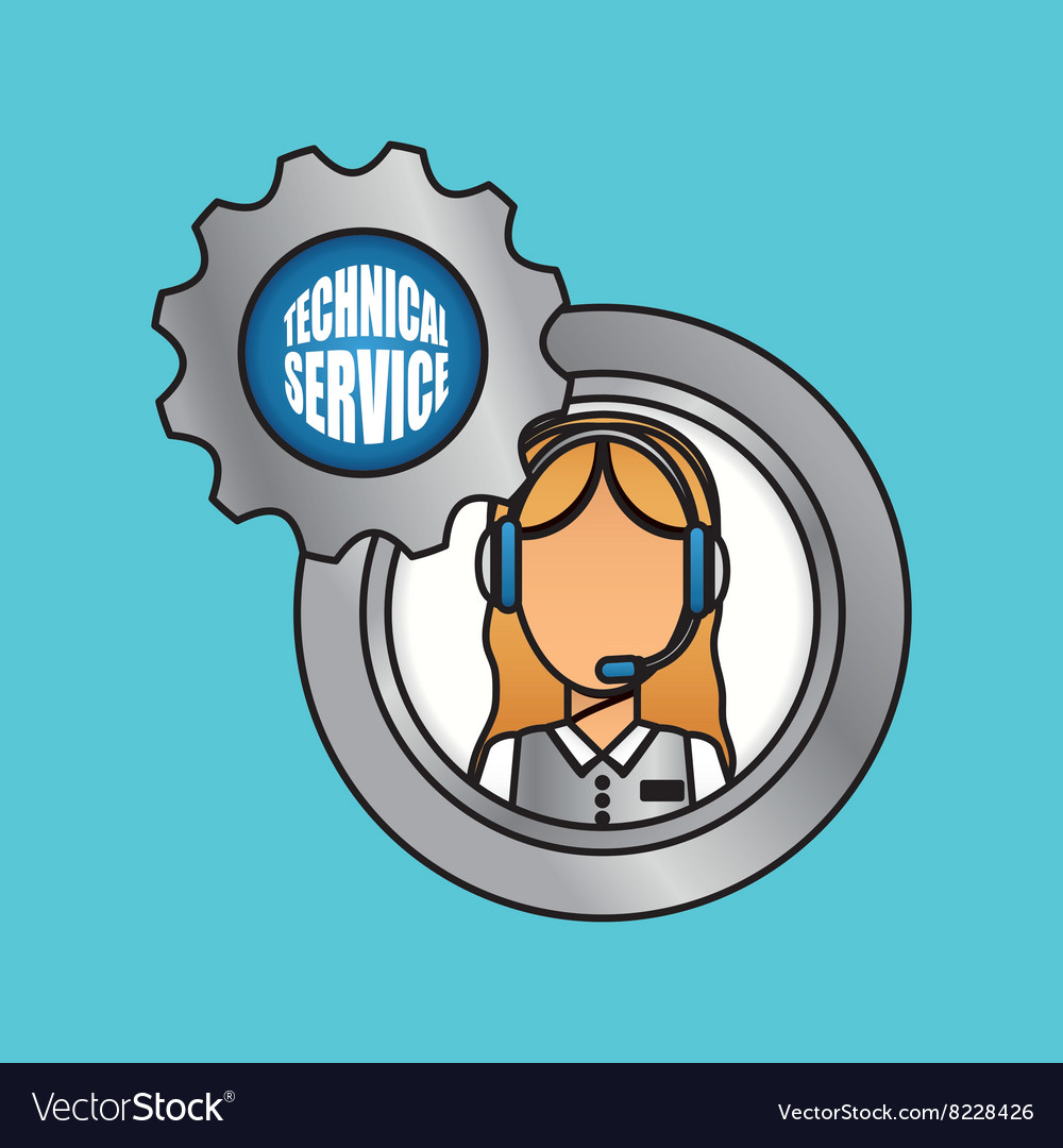 Technical service and call center icon design