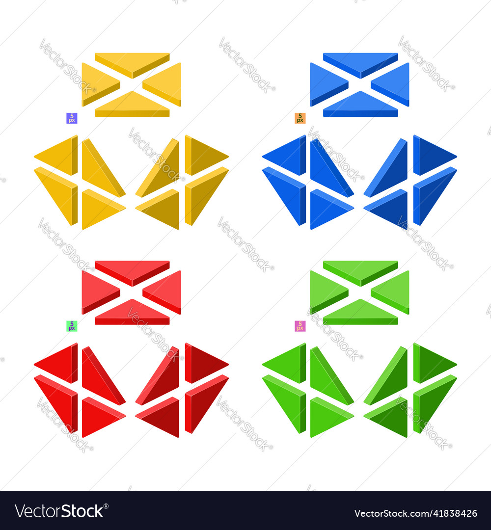 Triangular plastic element for constructor