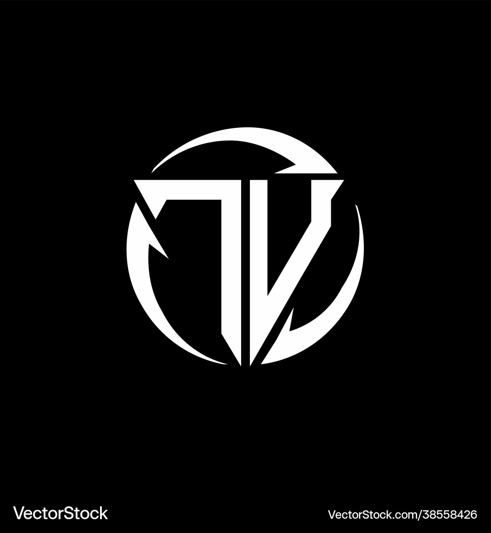 Tu logo monogram design template Royalty Free Vector Image