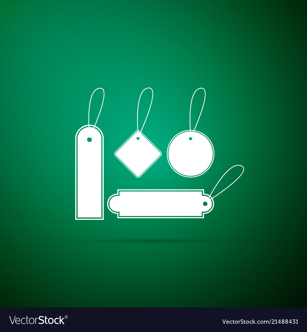 blank labels template price tags set icon isolated