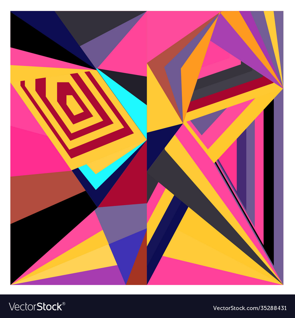 Colorful geometric and curve background pattern Vector Image Colorful geometric and curve background pattern
