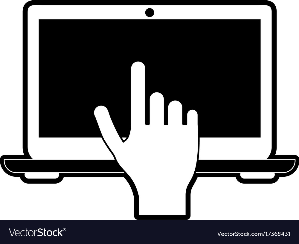 Computer with blank screen icon image