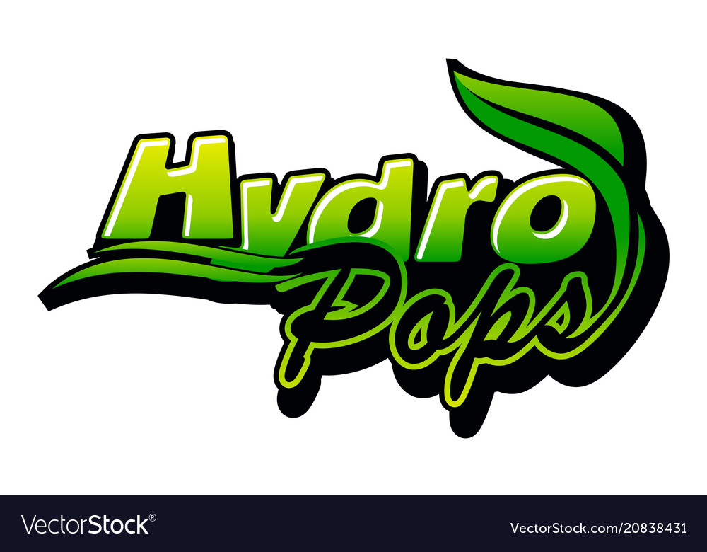 Hydro pops letter emblem