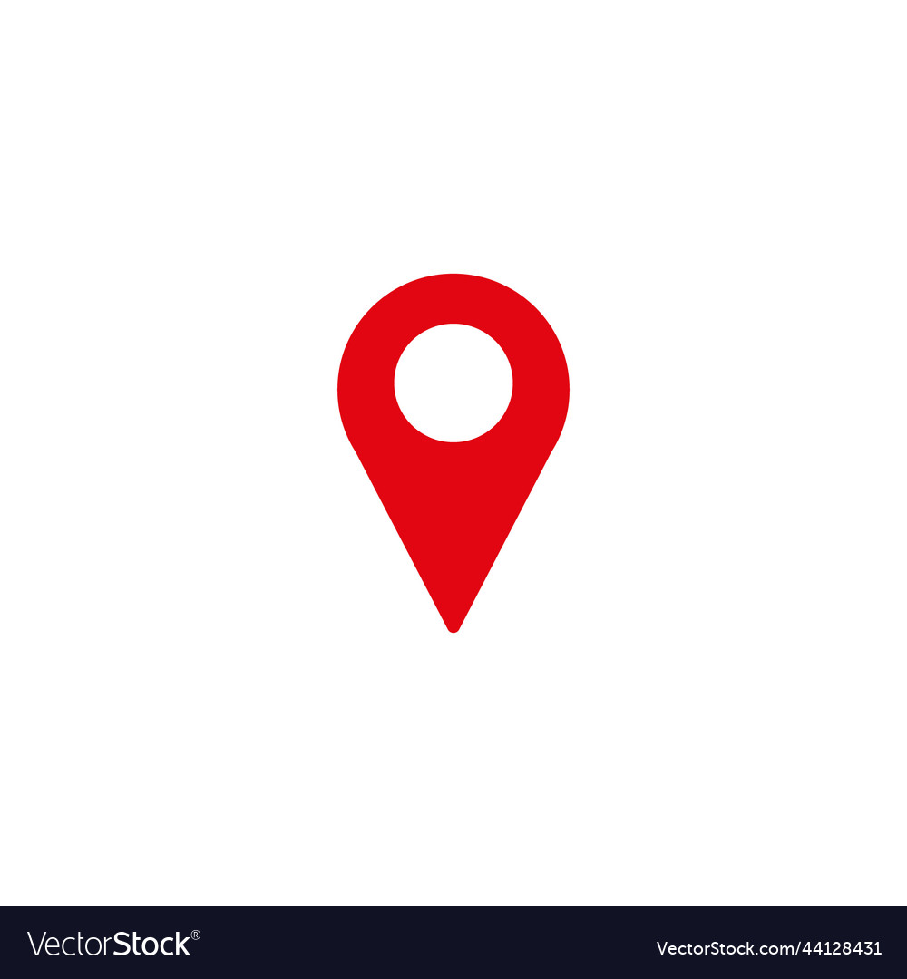 Pin point icon red map location pointer symbol