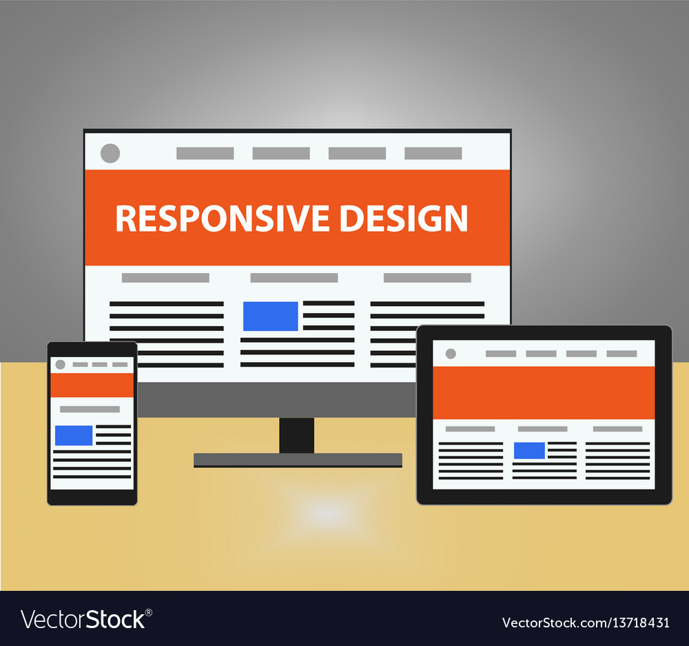 Responsive design vector image Responsive design