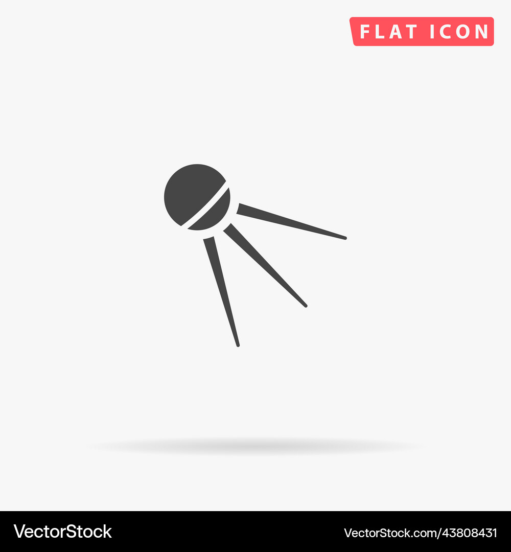 Satellite flat icon Royalty Free Vector Image - VectorStock