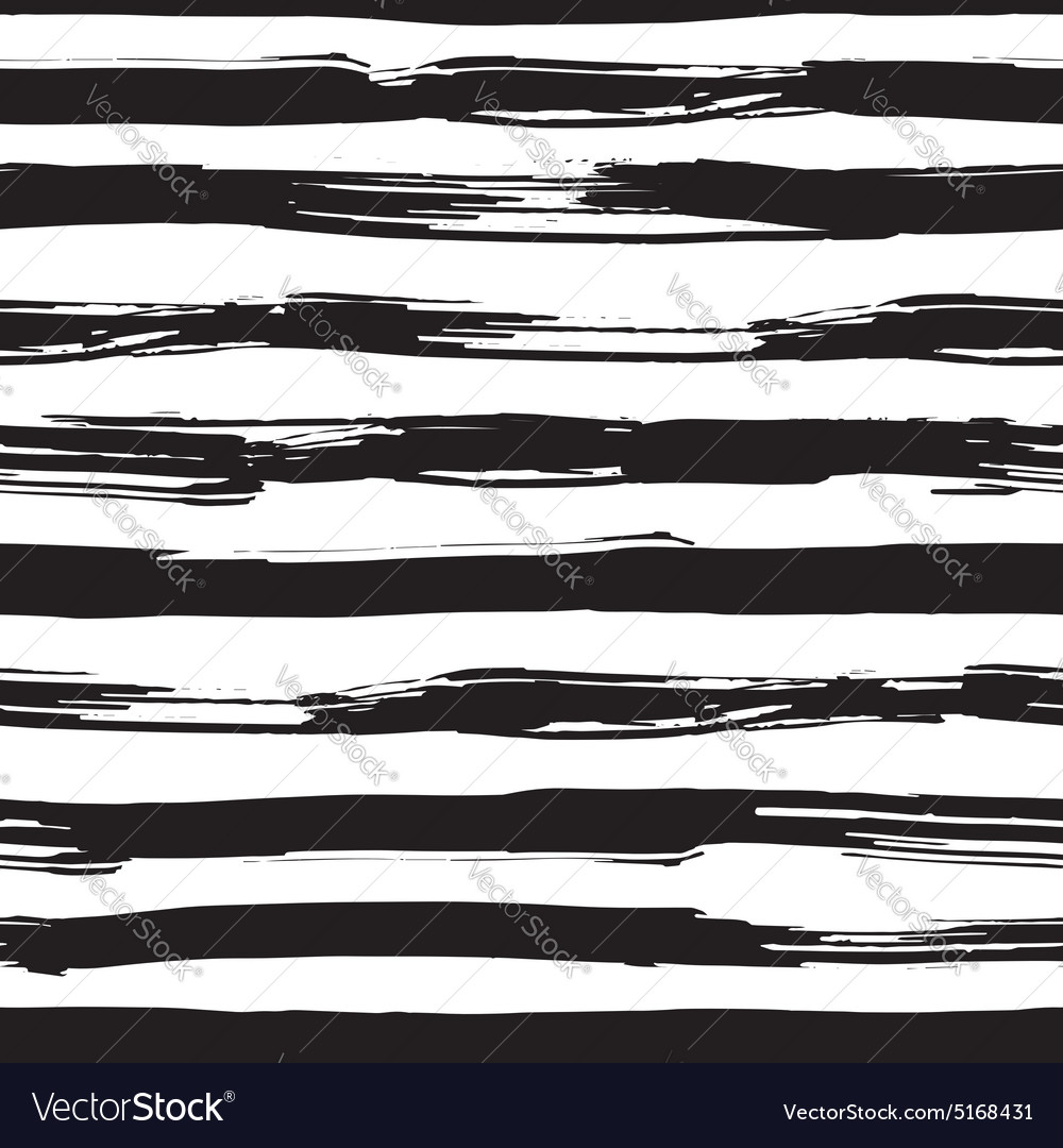 Seamless pattern with black brush strokes