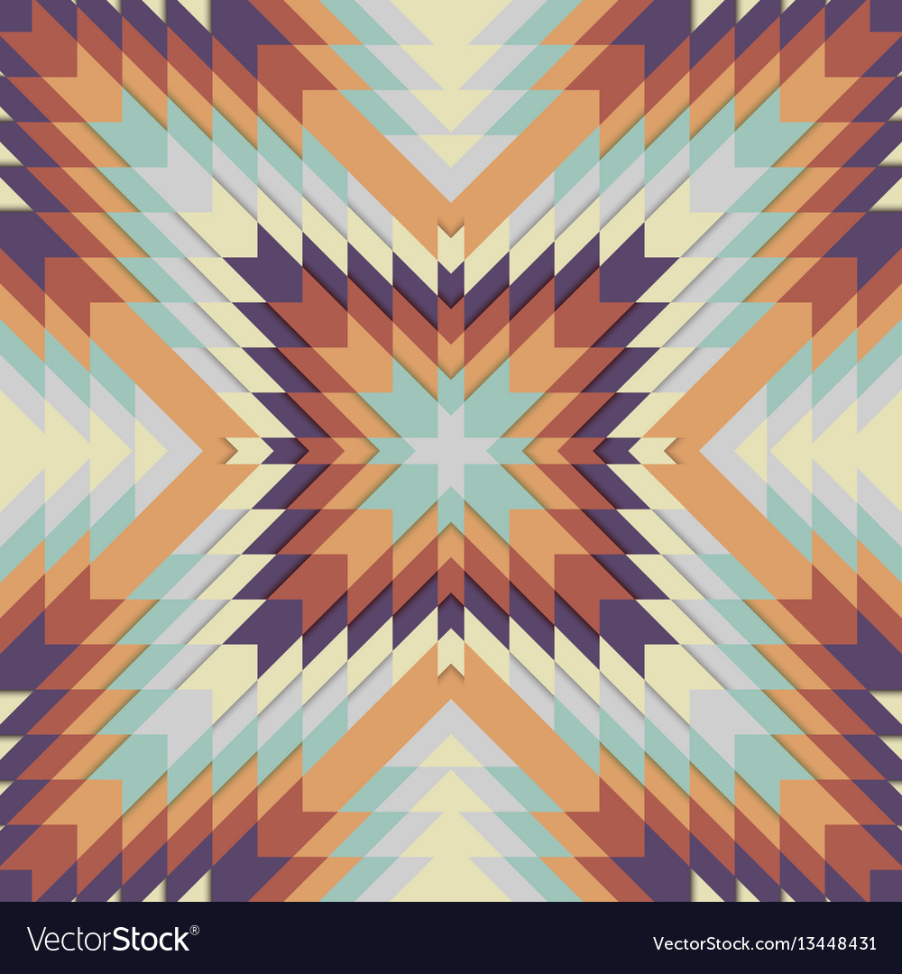 Seamless tribal pattern geometrical ornament vector image Seamless tribal pattern geometrical ornament