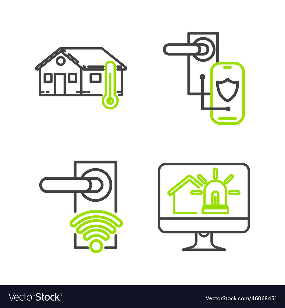 Set line computer monitor with smart house