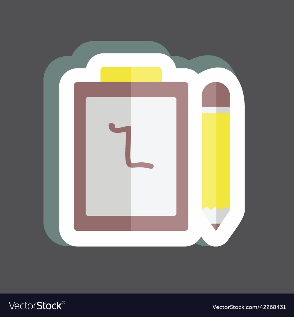 Sticker notepad suitable for web interface symbol vector image Sticker notepad suitable for web interface symbol