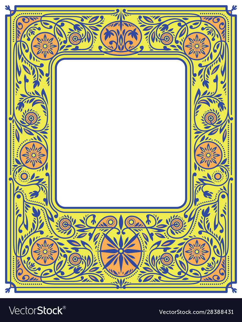 Summer floral border or frame