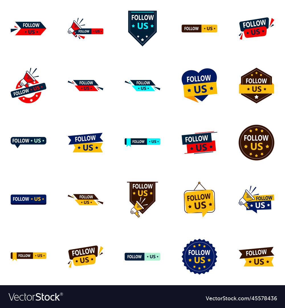 20 follow-boosting follow us graphic elements