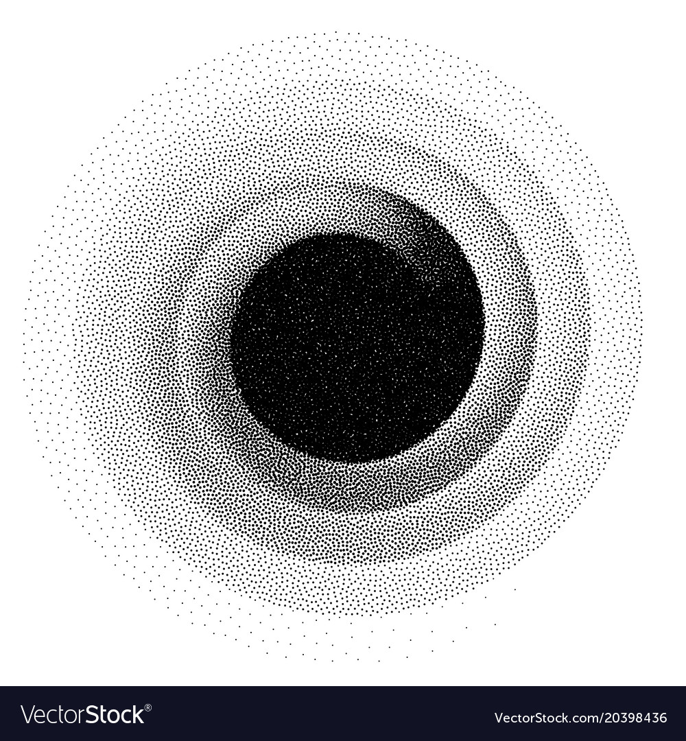 Black and White Spiral Dot Pattern