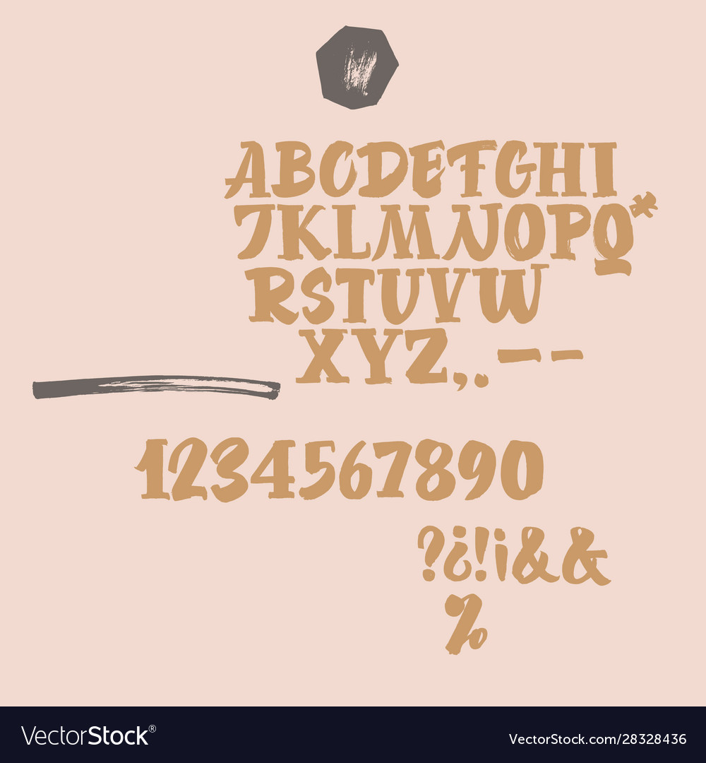 Bold handwritten brush font script