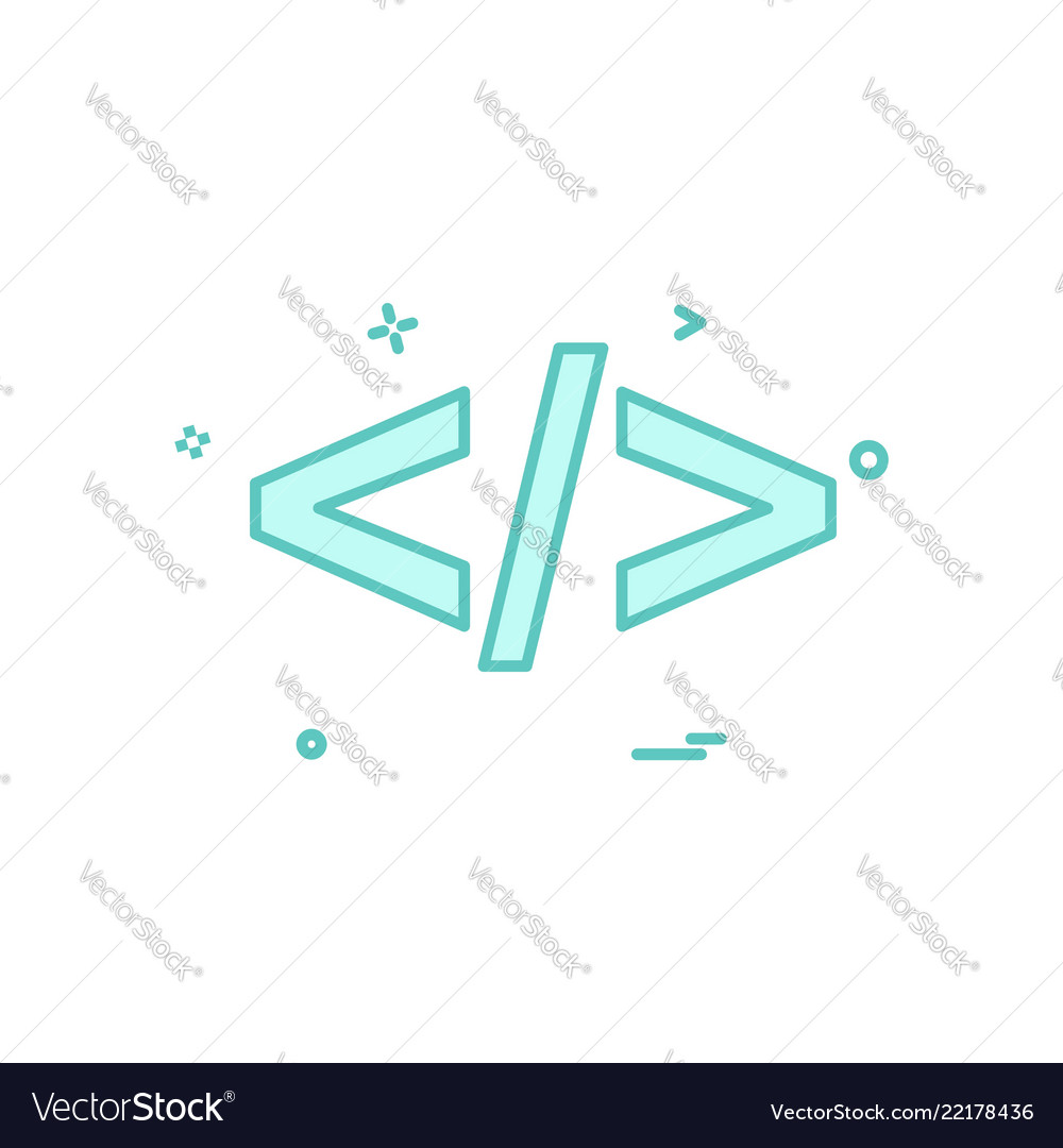 Code icon design vector image Code icon design