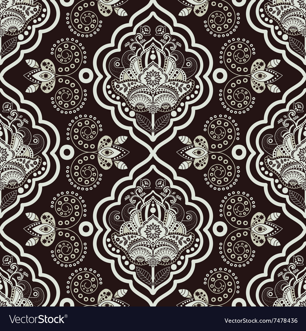 Damask seamless pattern
