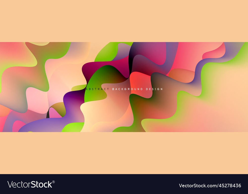 Dynamic liquid waves abstract background Vector Image Dynamic liquid waves abstract background