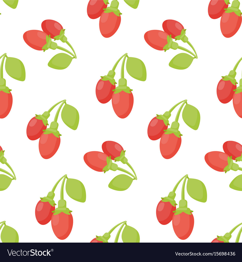 Goji berries seamless pattern