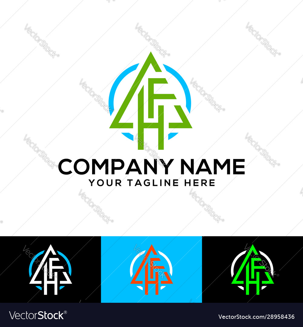 Hfa letter logo design h f