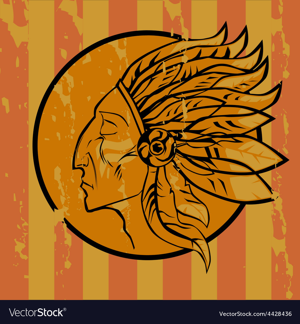 Leader redskins Royalty Free Vector Image VectorStock