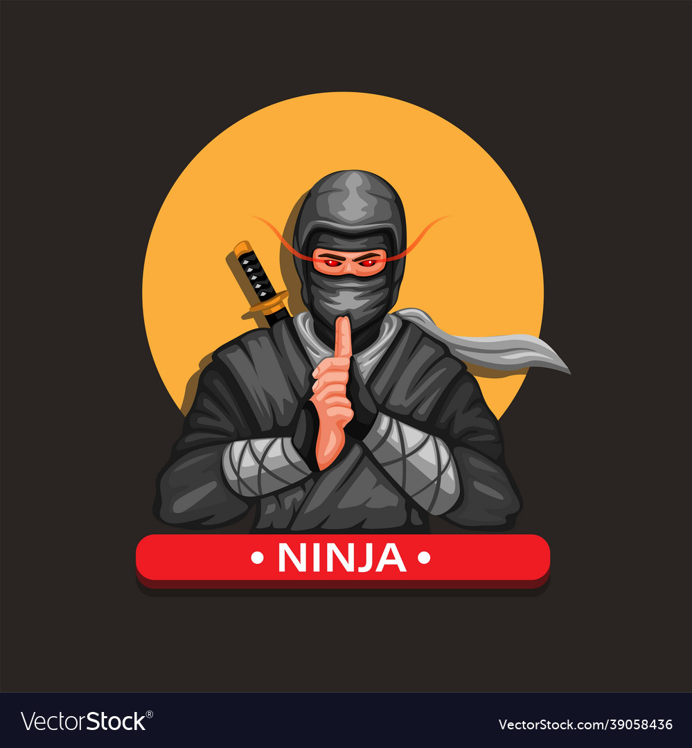 Ninja mascot figure character Royalty Free Vector Image