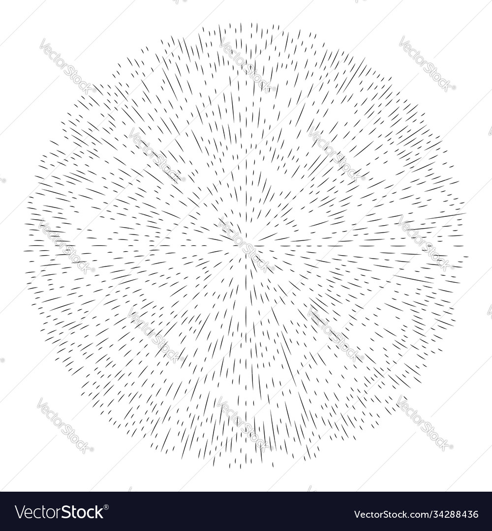 Radial radiating lines abstract burst element vector image Radial radiating lines abstract burst element