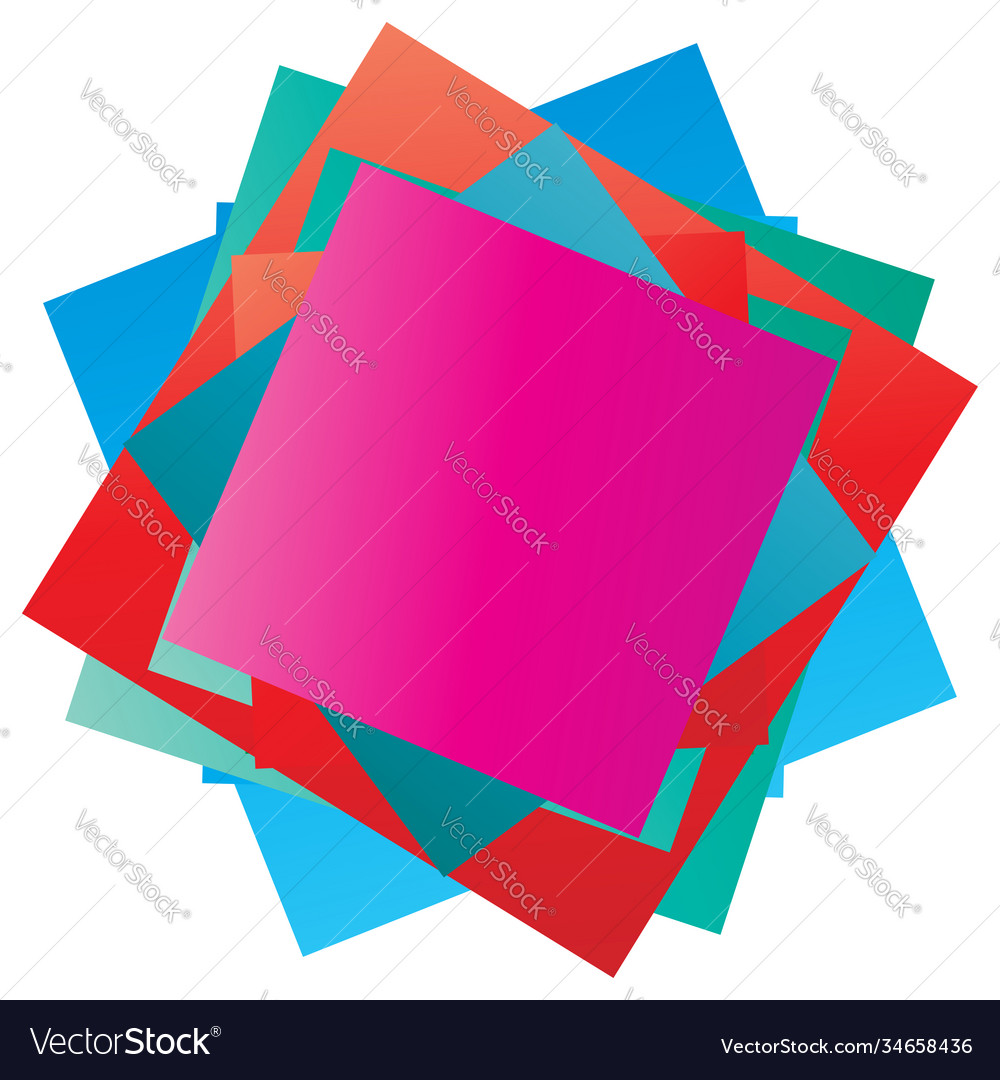 Random rotated overlapping chaotic squares