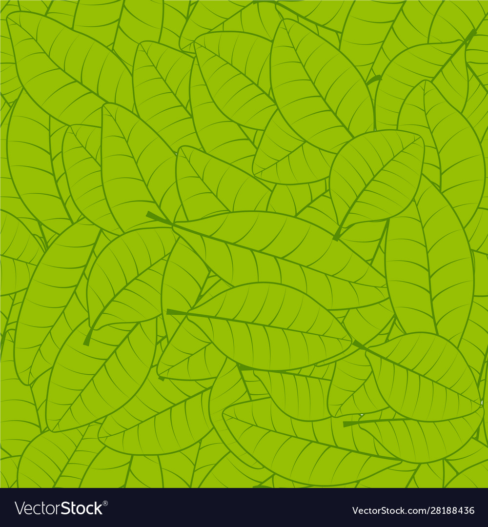 Seamless green leaf pattern background