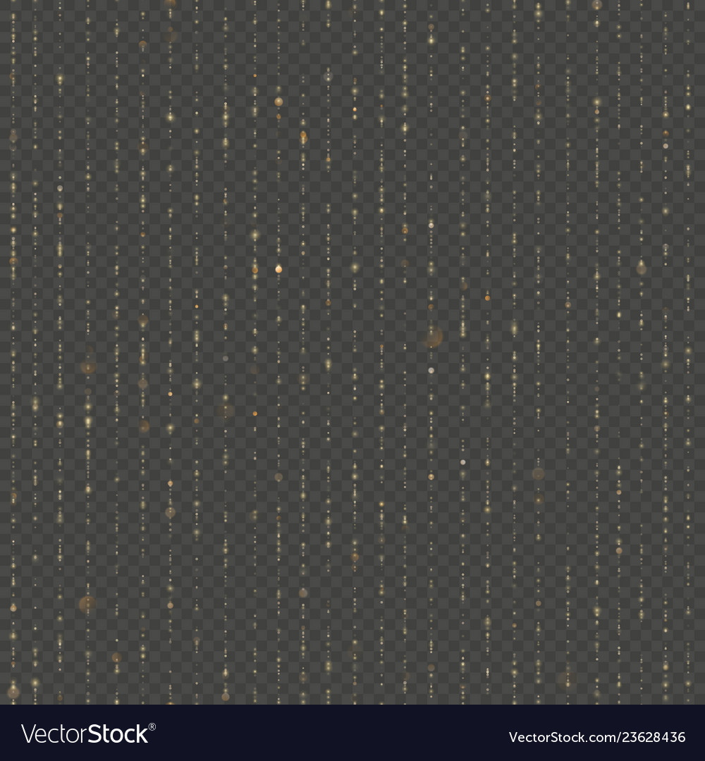 Seamless unique gold rain bokeh sparkling lines vector image Seamless unique gold rain bokeh sparkling lines
