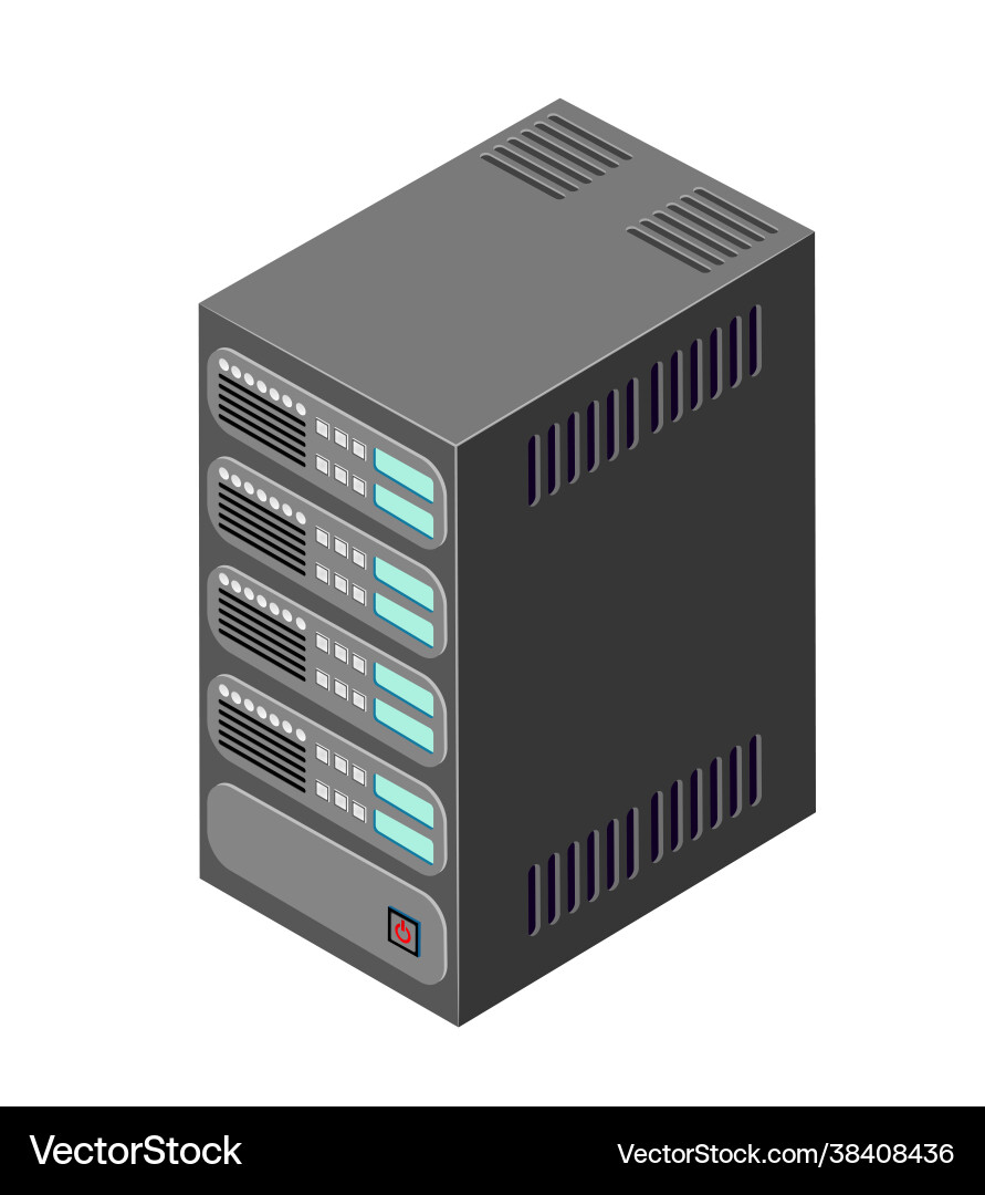 Single server network technology connection Vector Image