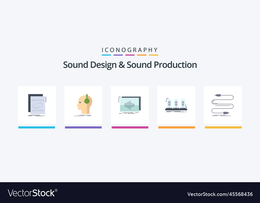 Sound Design und Produktion flach 5 Ikone